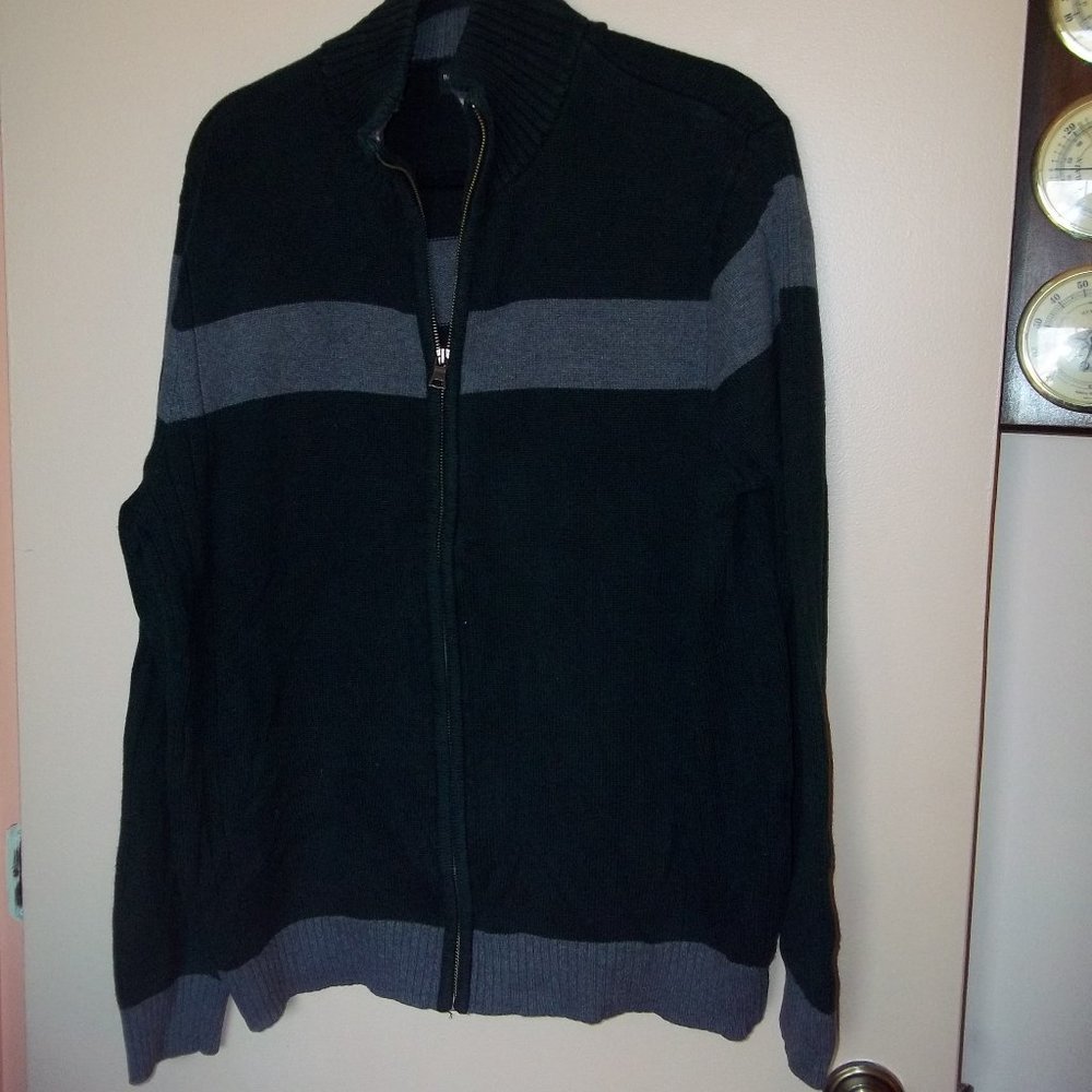 Banana Republic zipper cardigan black large sweater